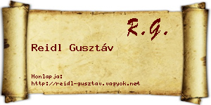 Reidl Gusztáv névjegykártya